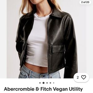 Abercrombie leather black moto jacket, never worn